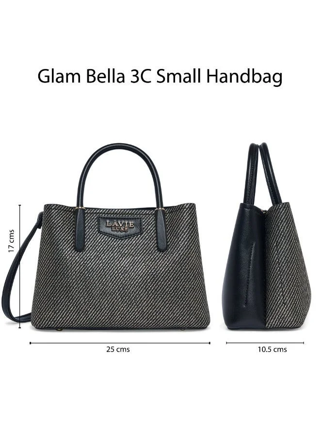 Lavie  Luxe Women's Glam Bella 3 Comparment Small (Black) for Women | Best Price UAE